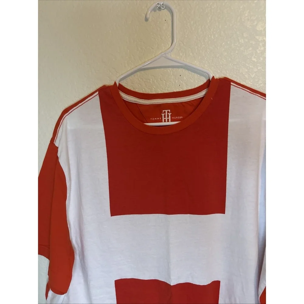 Tommy Hilfiger Classics T-Shirt Rare white H Design Logo size XL - Picture 10 of 16